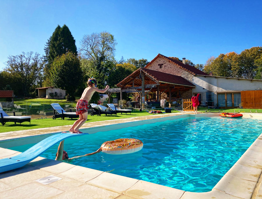 Private heated swimming pool